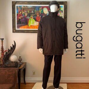 Bugatti NWOT Men's 42R Real Down Wool Full Zip Button Closure Coat Jacket